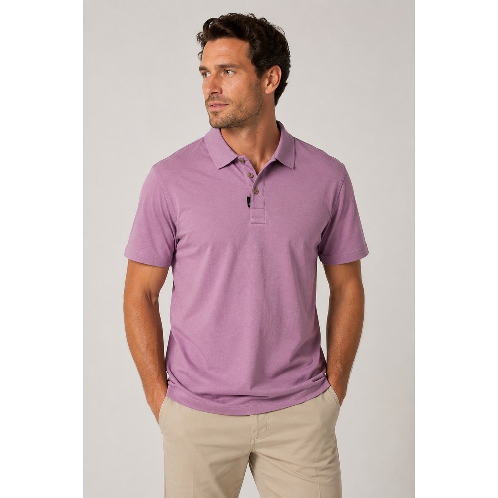 PS Paul Smith Polo Shirt Mens Large Pink Organic Cotton Short Sleeve Pique
